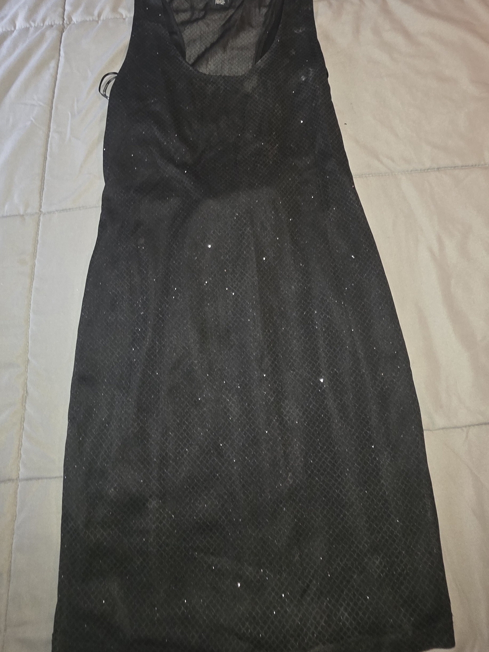 Forever 21 Black Sleeveless Mesh Sparkle Mini Dress